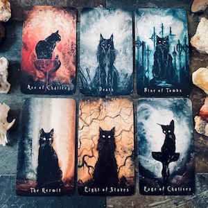 The Haunted Cat Tarot Deck - 78 Card Tarot Deck Featuring Original Surreal & Fantasy Feline Art by J Edward Neill