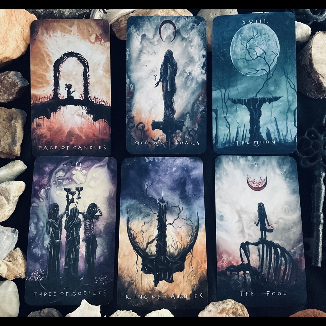 Shadow Journey Tarot Deck 78 Card Tarot Deck Featuring Dark Shadowy 