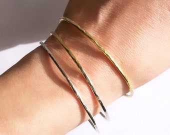 3 bangle silver & brass gift set