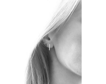 Minimalist bar studs earrings