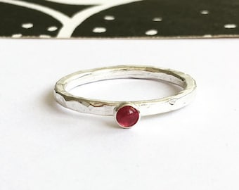 Pink Tourmaline silver ring