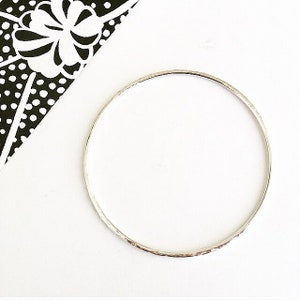 Hammered silver bangle image 2