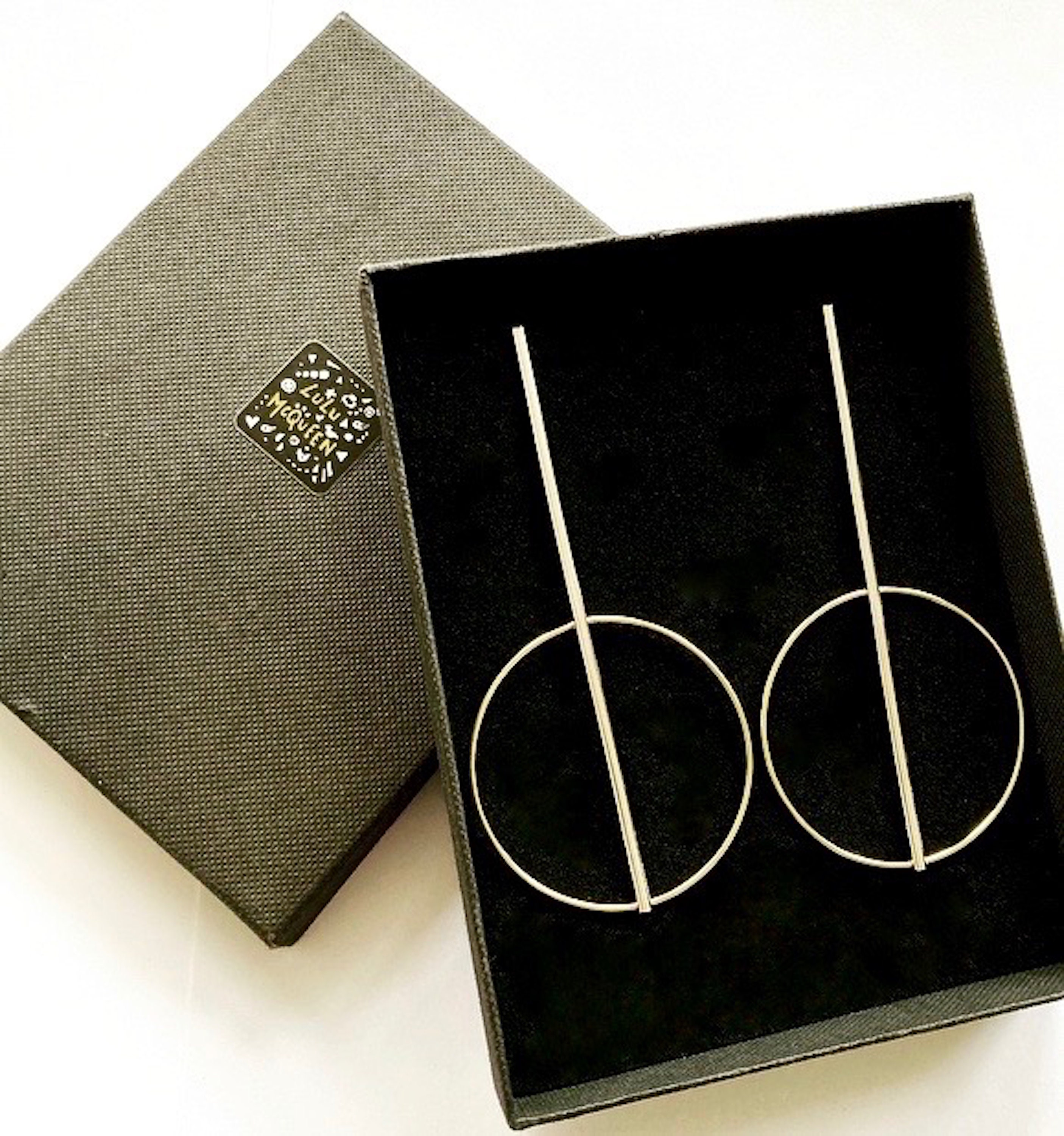 Large Statement Geometric Drop Earrings