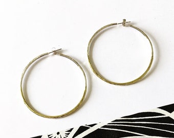 Medium brass & silver hoops