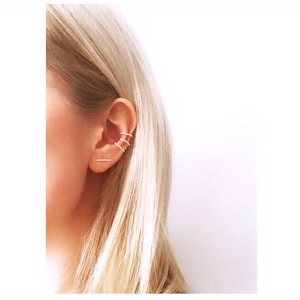 Dainty sterling silver ear cuff sets