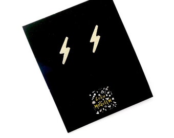 Hammered Silver Lightning Bolts Ear Climber Earrings