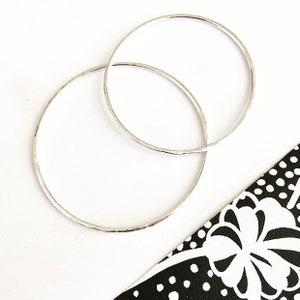 Hammered silver bangle image 1