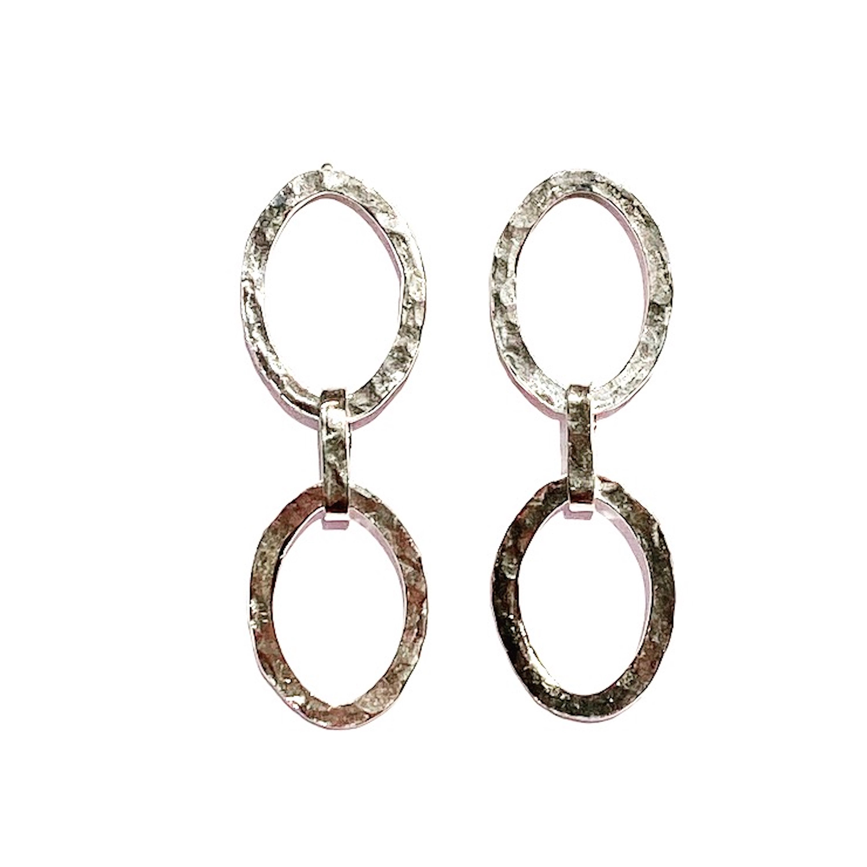 statement Silver Dangle Earrings