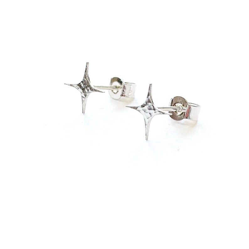 4 Point star stud earrings image 5