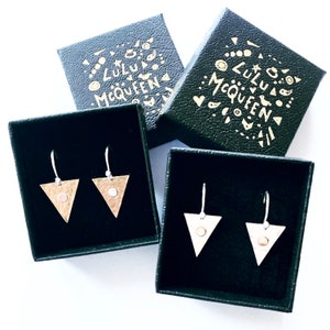 Triangle dangle earrings
