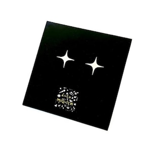 4 Point star stud earrings image 1