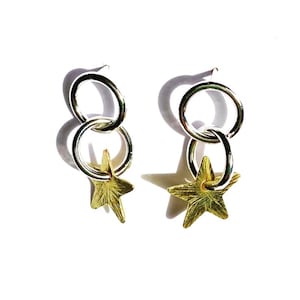Star dangle drop earrings