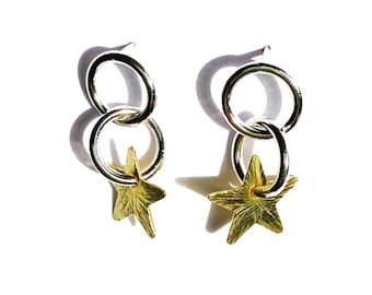 Star dangle drop earrings