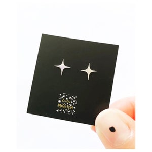 4 Point star stud earrings image 6