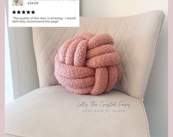 Mother’s Day gift, Boucle knot cushion, knot pillow Baby gifts,  Luxury Decor Hand made, Gift For Her, Gift For Mum, Valentines Gift