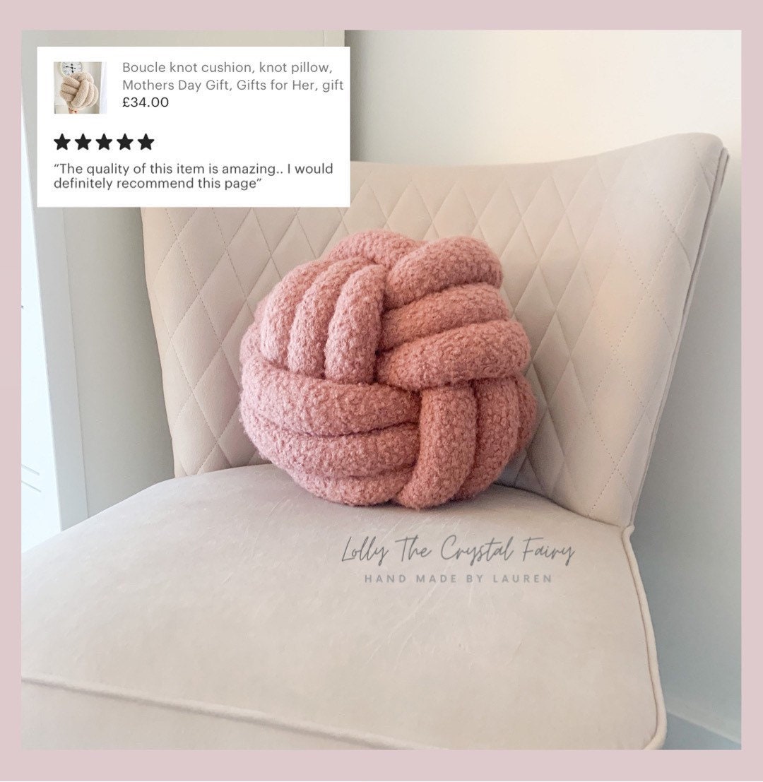Pink knot clearance pillow
