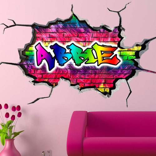 Custom Graffiti Name Wall Sticker Mural Removable - Etsy