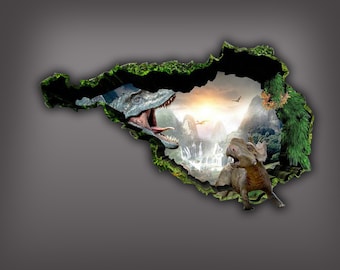 3D T-Rex Dinosaur Wall Decal: Jurassic World Nursery Decor