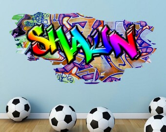 Graffiti Name Decal Etsy