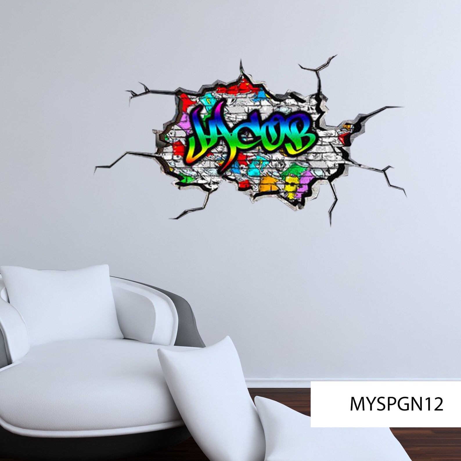GRAFFITI WALL DECAL Personalized Decal Vinyl Wall Stickers Etsy