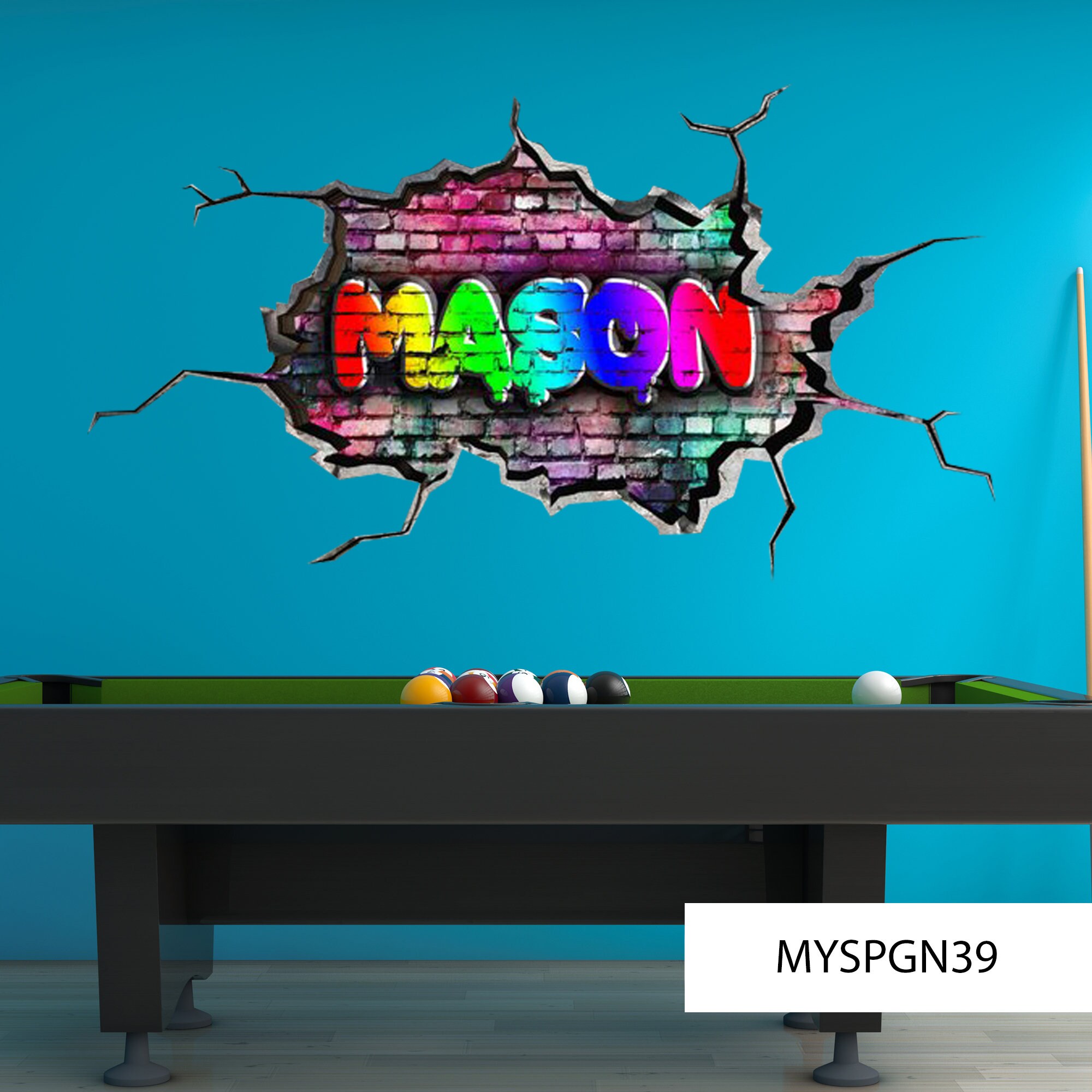 PERSONALIZED WALL DECAL Graffiti Wall Art Custom Wall Etsy Canada