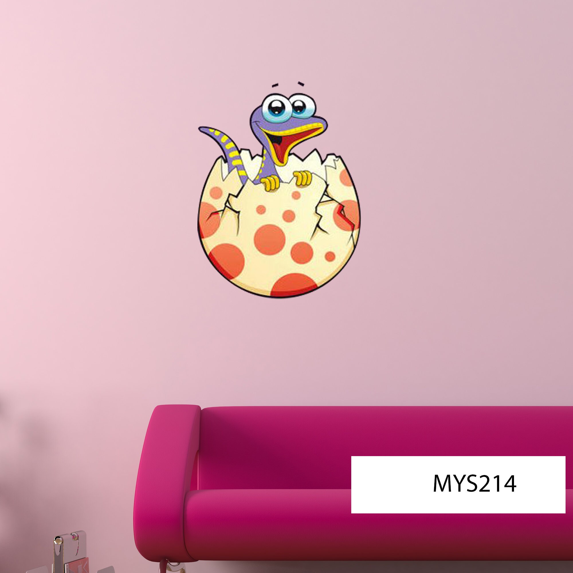 BABY DINOSAUR DECAL Cartoon Wall Decal Dinosaur Wall Decal Etsy