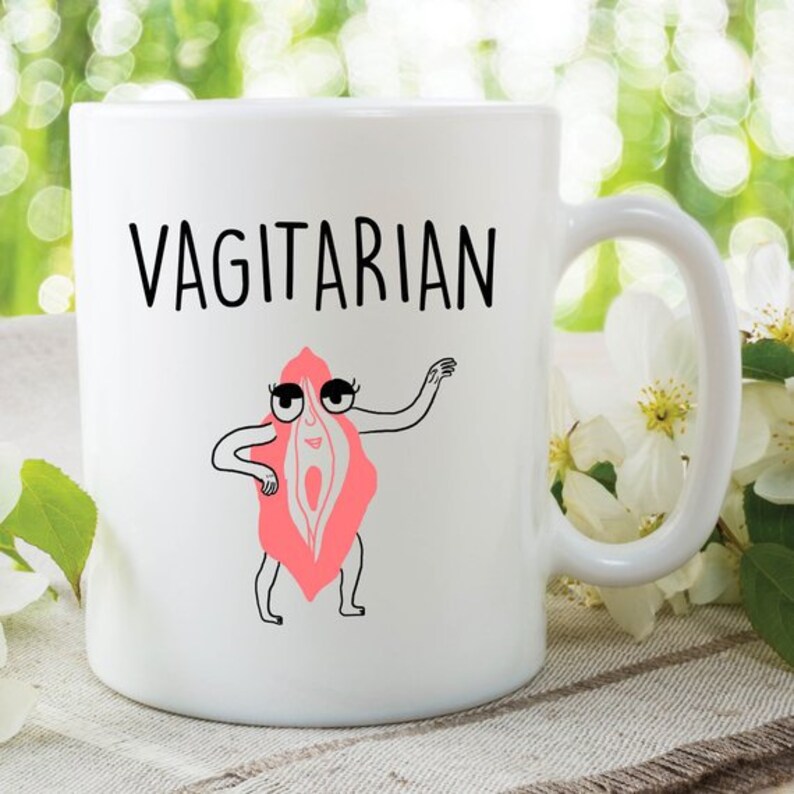 Lesbian Coffee Mug Vulgar Coffee Mug Vagitarian Mug LGBT 3 - изображение.
