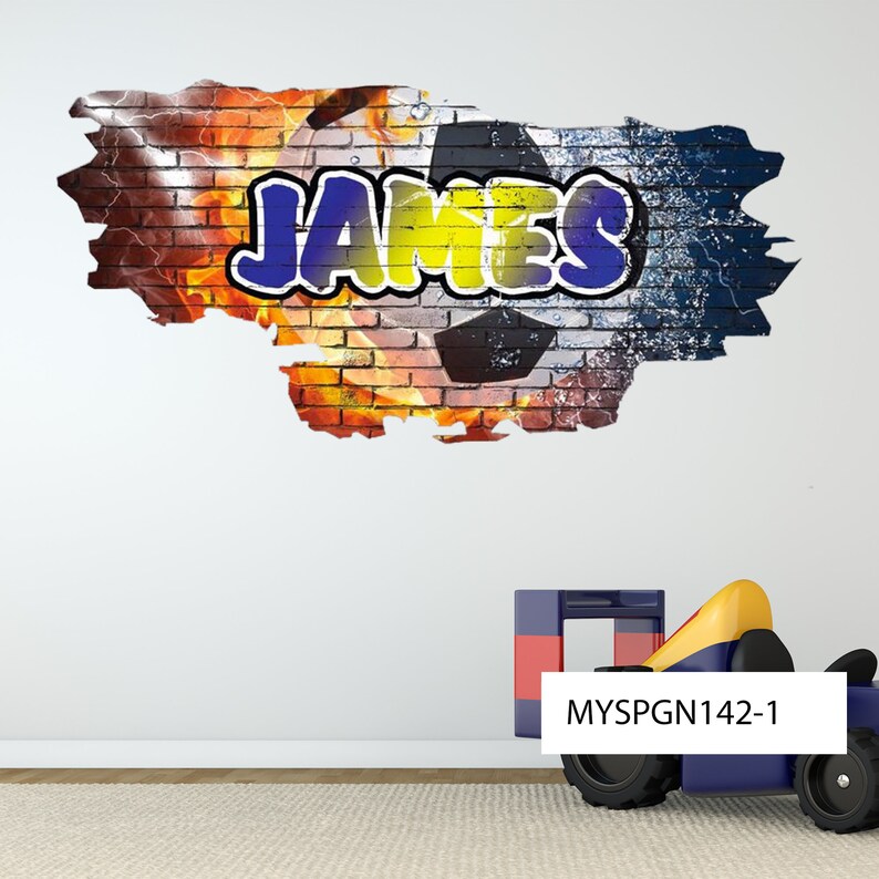 PERSONALIZED WALL DECAL Graffiti Wall Art Custom Wall Etsy