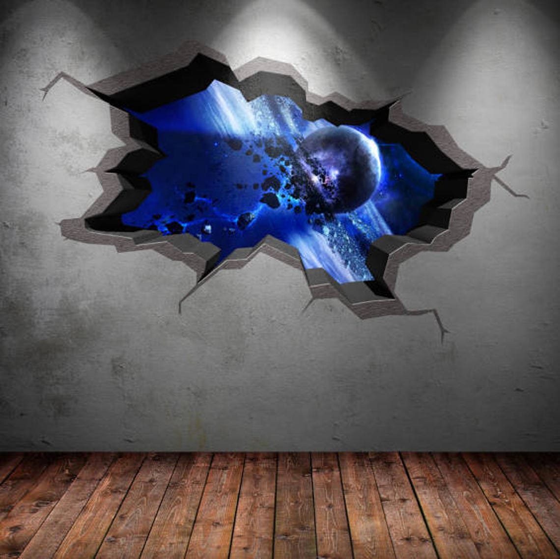GALAXY WALL DECAL Space Decal Space Room Décor Hole Etsy