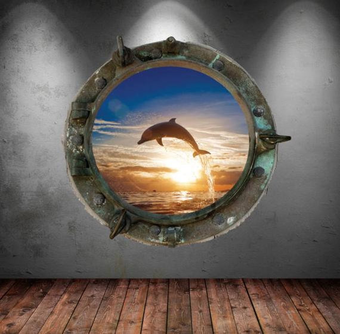 PORTHOLE WALL ART Tropical Fish Art 3d Wall Sticker Vinyl | Etsy