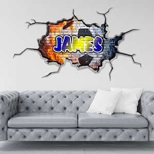 Custom Graffiti Wall Decals Name - Personalized Kids Rooms Decor Hip Hop Vinyl Sticker Custom Art Decal Gift For Kids Living Room Decor