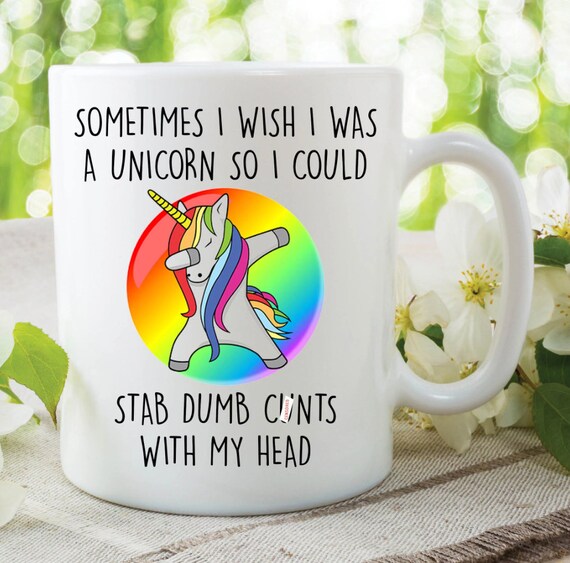 Personalised Unicorn Rainbow Funny Cute Novelty Coffee Gift Tea Mug Christmas 
