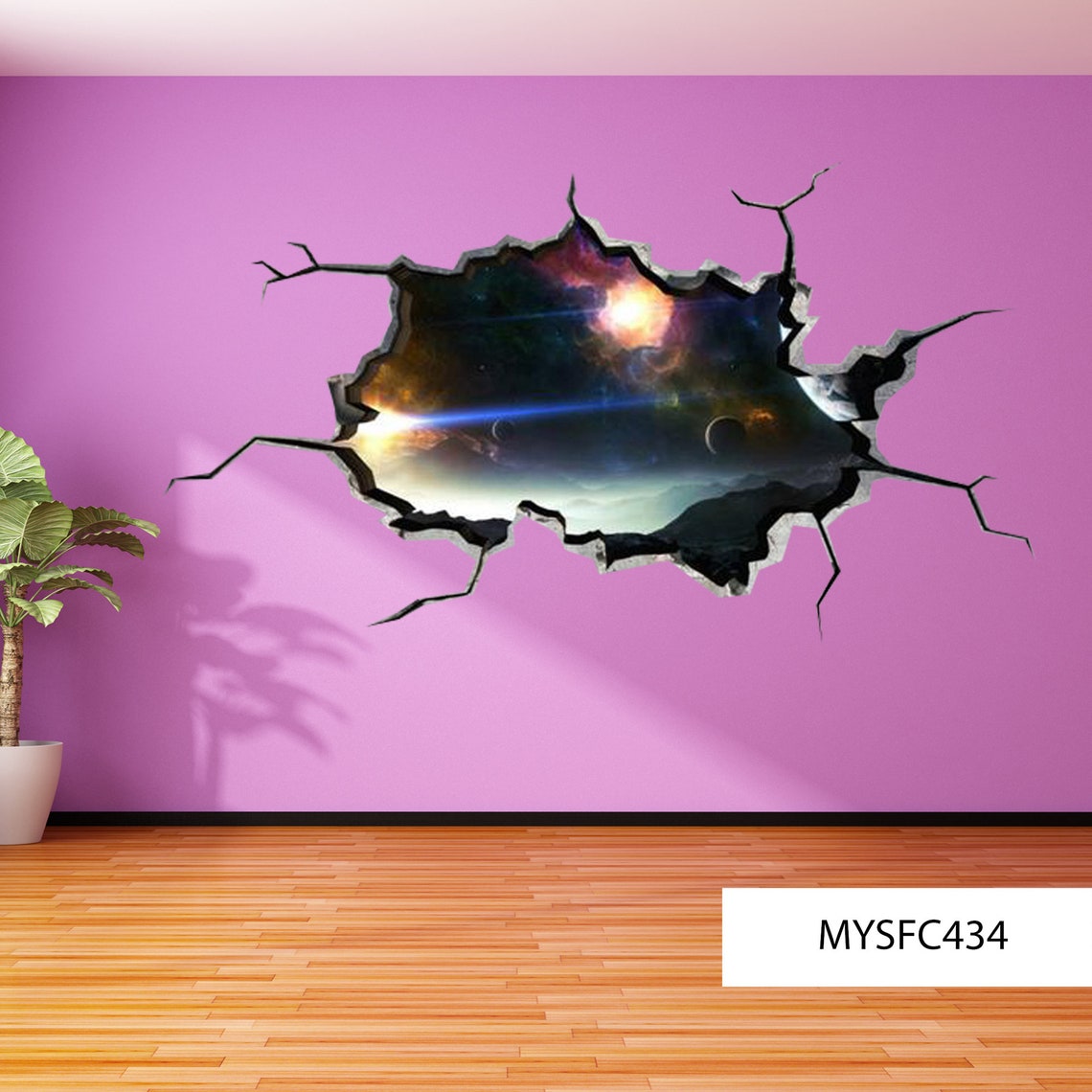 GALAXY VIEW STICKER Earth Space Decal Wall Stickers Etsy