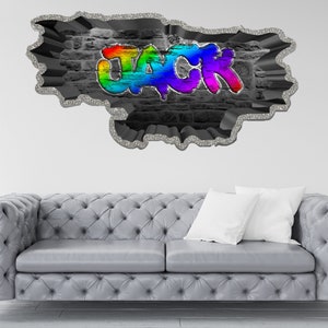 GRAFFITI WALL DECOR, Custom Art Decal, Personazlied Name Wall Decal, Graffiti Wall Art, Gift For Kids, Custom Name Wall Sticker, Room Decor