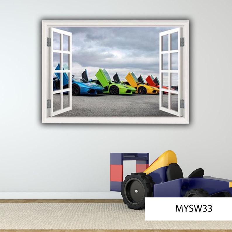 SPORTS CAR STICKER Window View Sticker Super Car Stickers Etsy