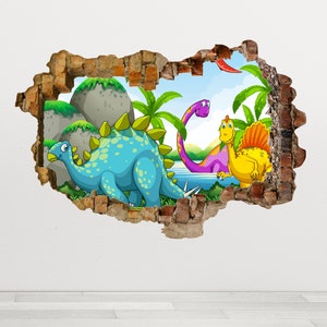 Autocollant Mural Bébé Dinosaure Jurassic Park - Déco Chambre Enfant, Amovible - Neuf
