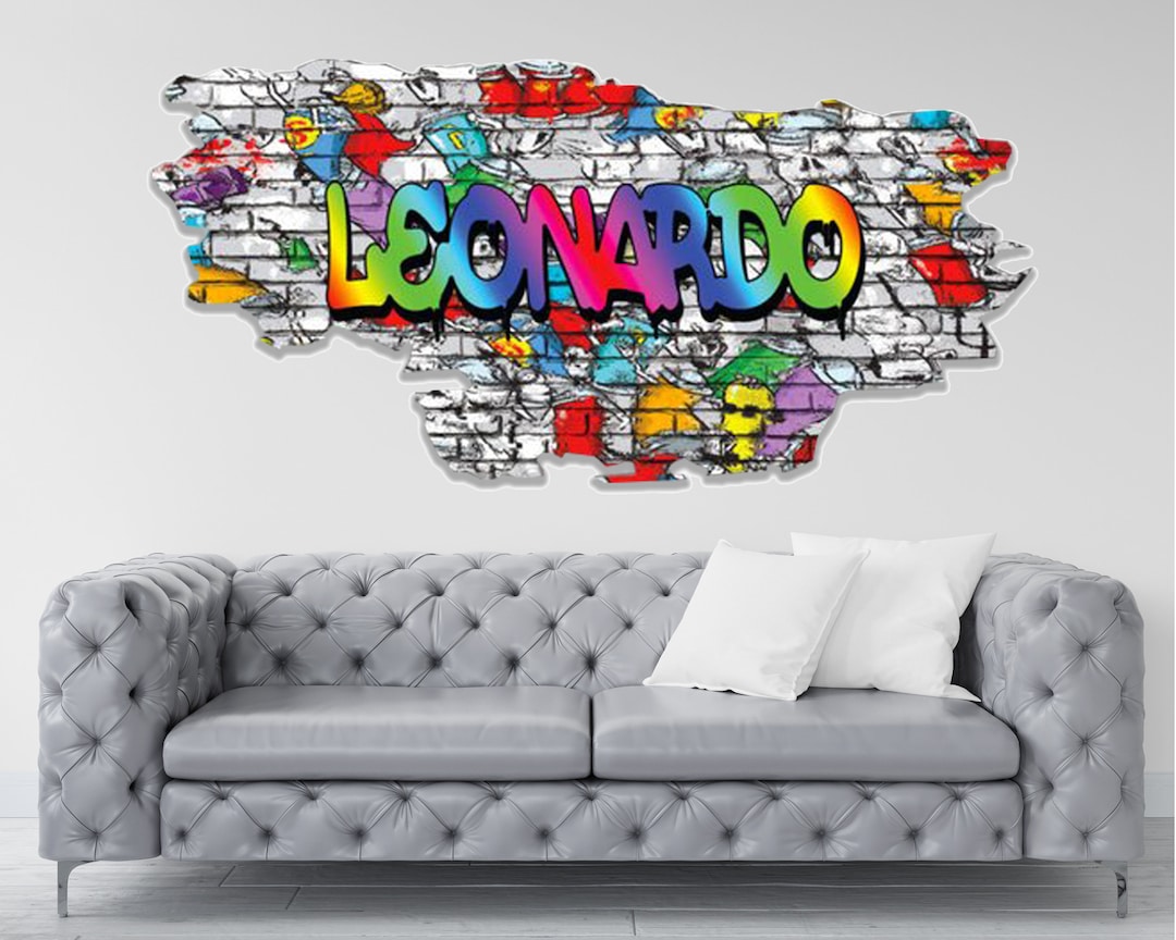 Personalized Graffiti Wall Art Decal, Custom Name Hip Hop Sticker