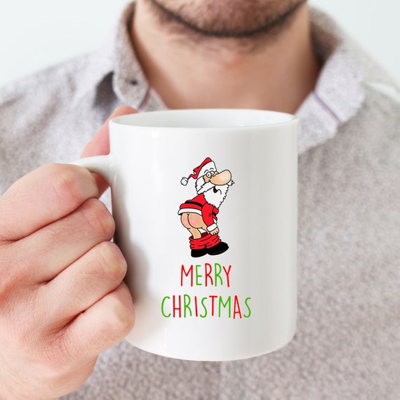 Animals Joke Humour Christmas NOVELTY MUG I Made It With My Bum Funny Mugs