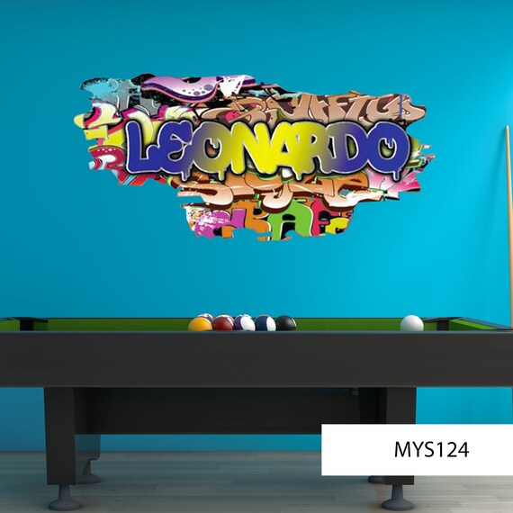 Personalized / Customized Name Graffiti Wall Decals Stickers Etsy