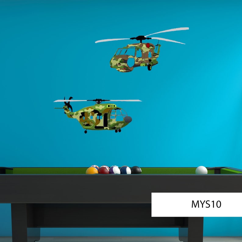 HELICOPTERS DECAL Fighter Jet Decal Airplane Wall Decal Etsy