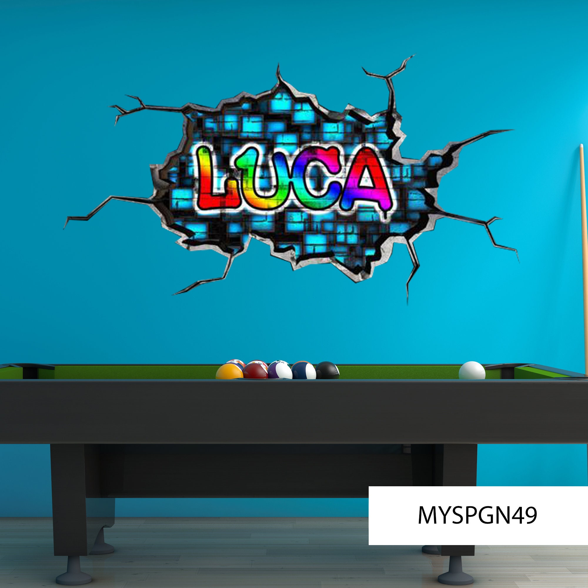 PERSONALIZED WALL DECAL Custom Name Graffiti Decal Vinyl Etsy UK