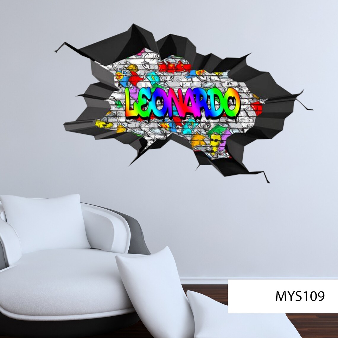 PERSONALIZED WALL DECAL Graffiti Wall Art Custom Wall Etsy