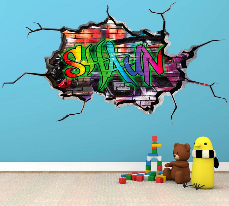 Personalized / Customized Name Graffiti Wall Decals Stickers Etsy