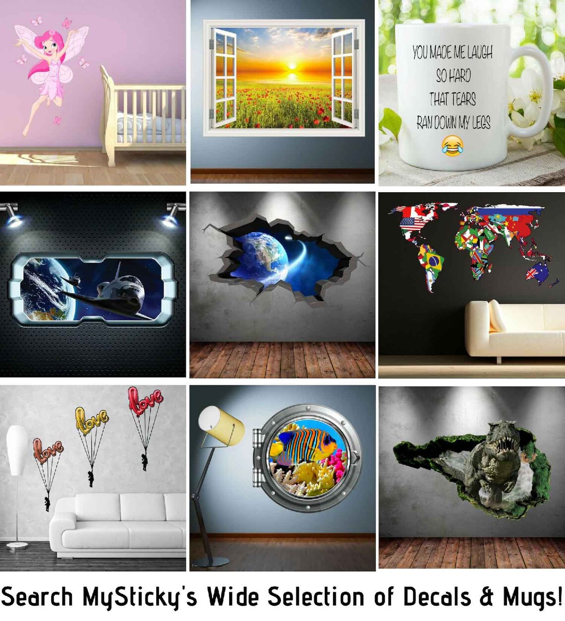 ZOMBIE WALL DECAL Halloween Wall Sticker 3D Halloween Etsy