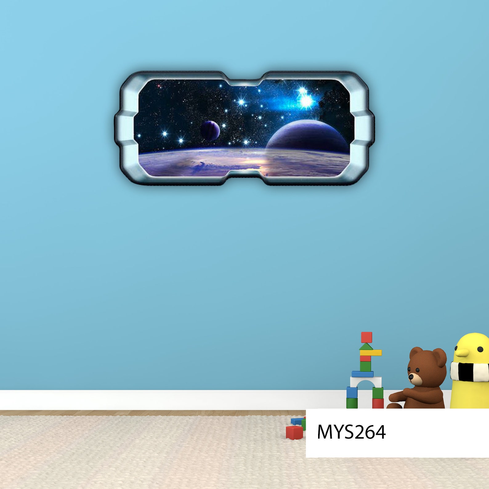 Galaxy Wall Decal Space Window Sticker Spaceship Window Etsy