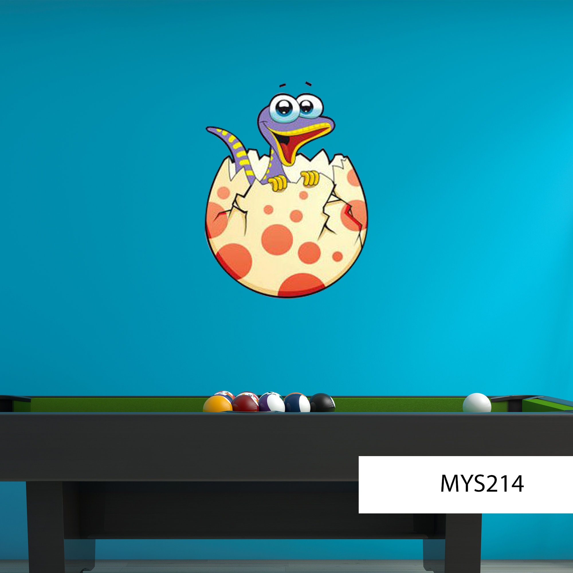 BABY DINOSAUR DECAL Cartoon Wall Decal Dinosaur Wall Decal Etsy