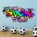 GRAFFITI WALL DECOR, Custom Art Decal, Personazlied Name Wall Decal, Graffiti Wall Art, Gift For Kids, Custom Name Wall Sticker 
