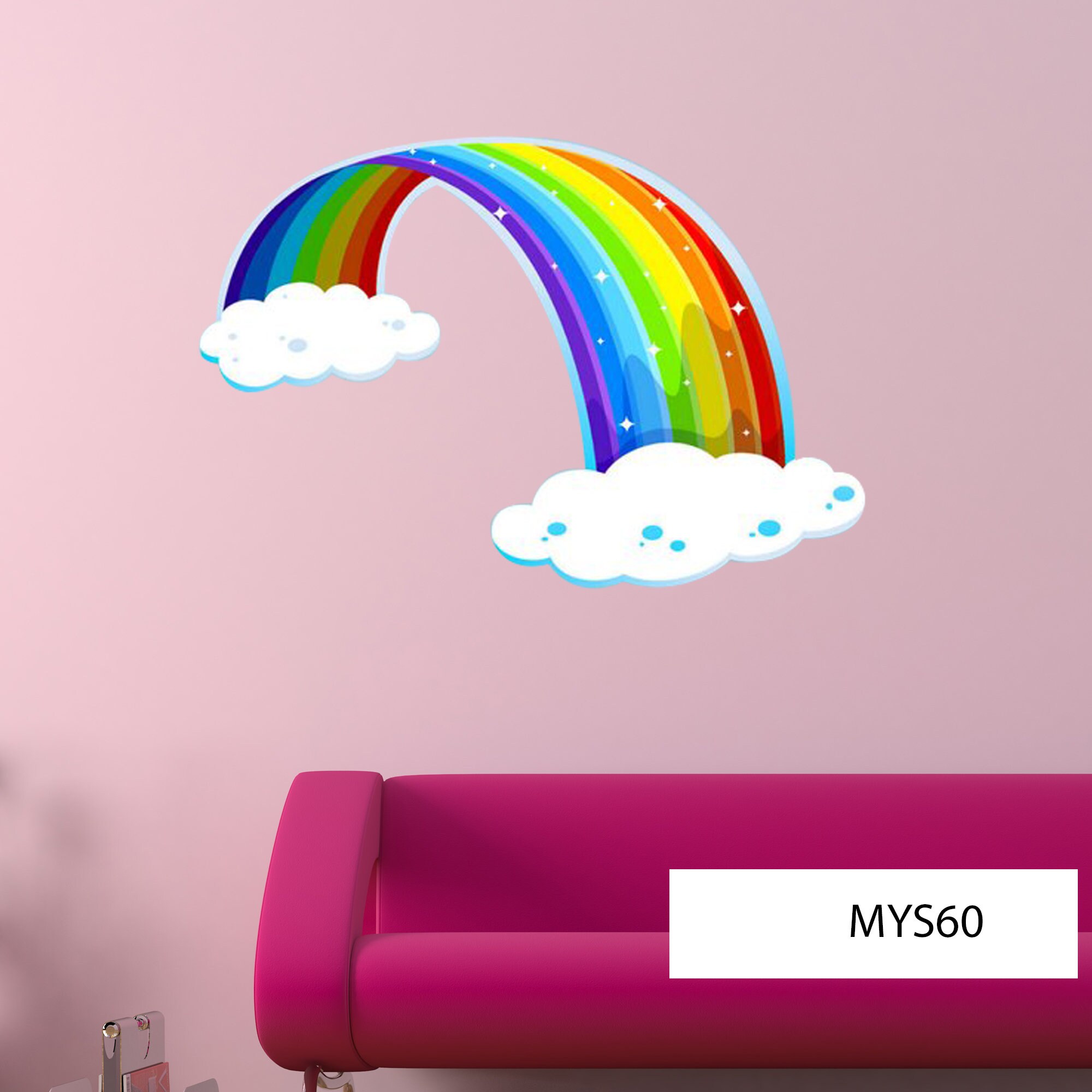 Rainbow Wall Decal Rainbow Wall Decor Baby Bedroom Decor Etsy