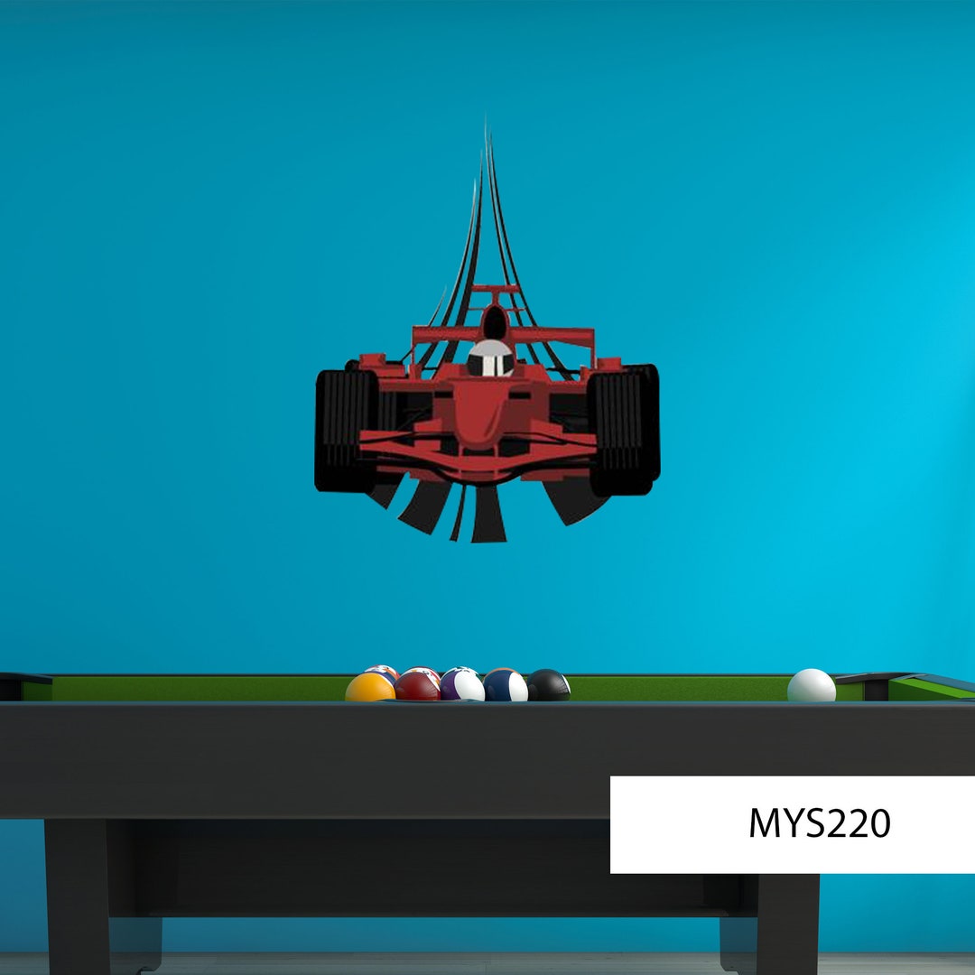 Race Car Wall Decal, Boys Bedroom Wall Sticker, Race Car Sticker, Vinyl