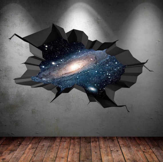 GALAXY WALL Decal 3D Wall Mural Space Wall Decal Universe Etsy